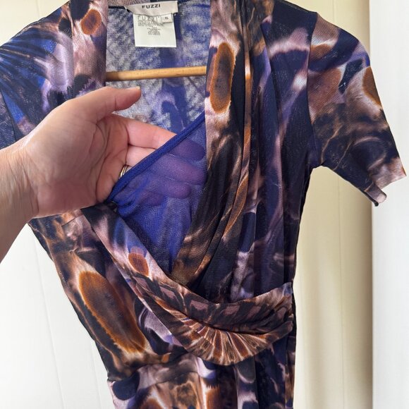 Fuzzi Short Sleeve Wrap Top - Picture 3 of 3